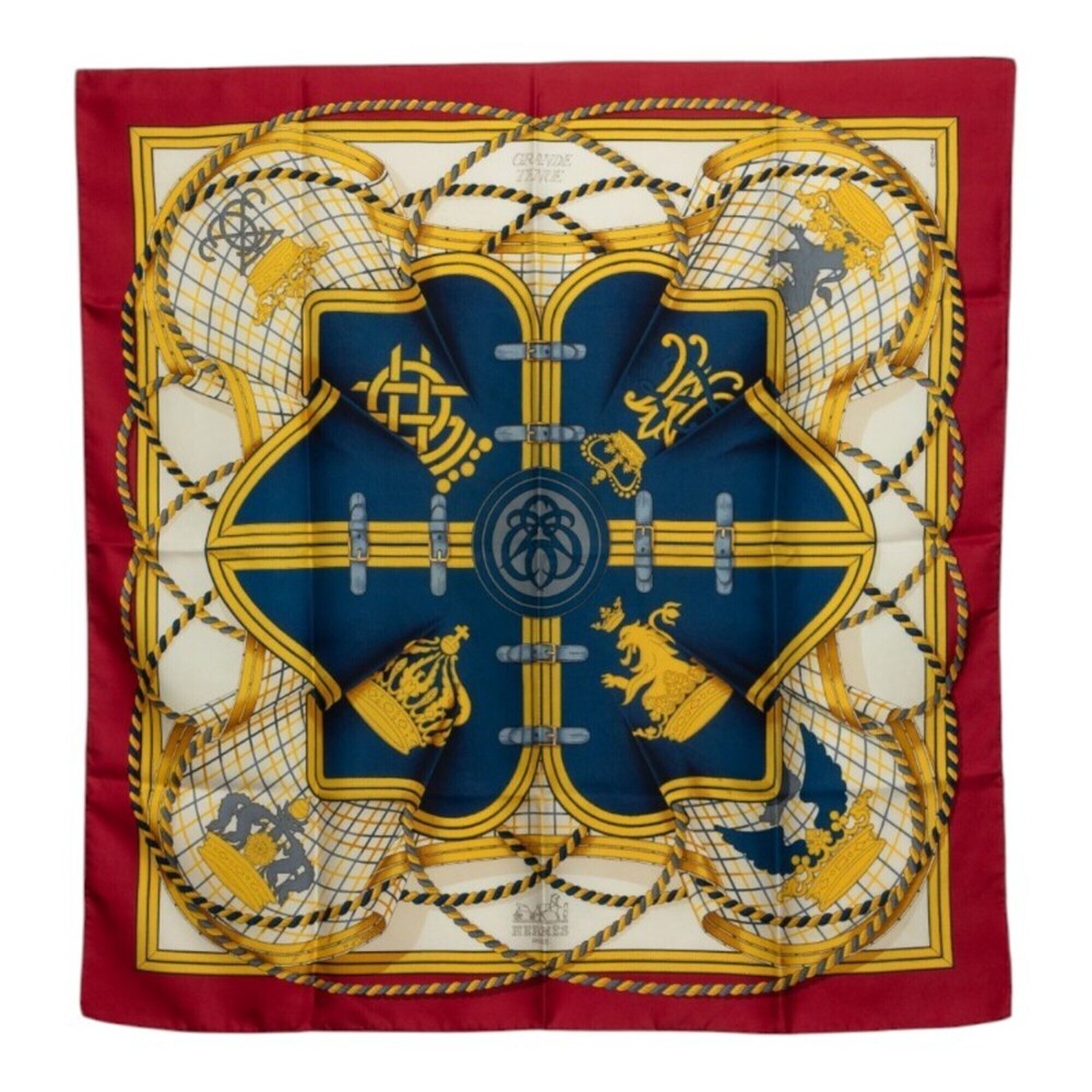Hermes Carre 90 GRANDE TENUE Horse Ceremonial Scarf, Large, Multicolored Silk...